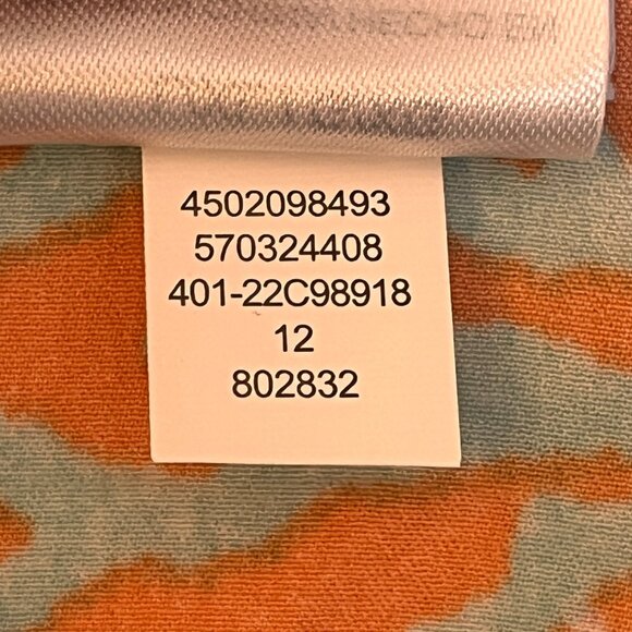 Chicos Kimono Cover Up L / XL Orange Coral Reef Resort‎ Nautical Sea Pockets - Picture 8 of 8